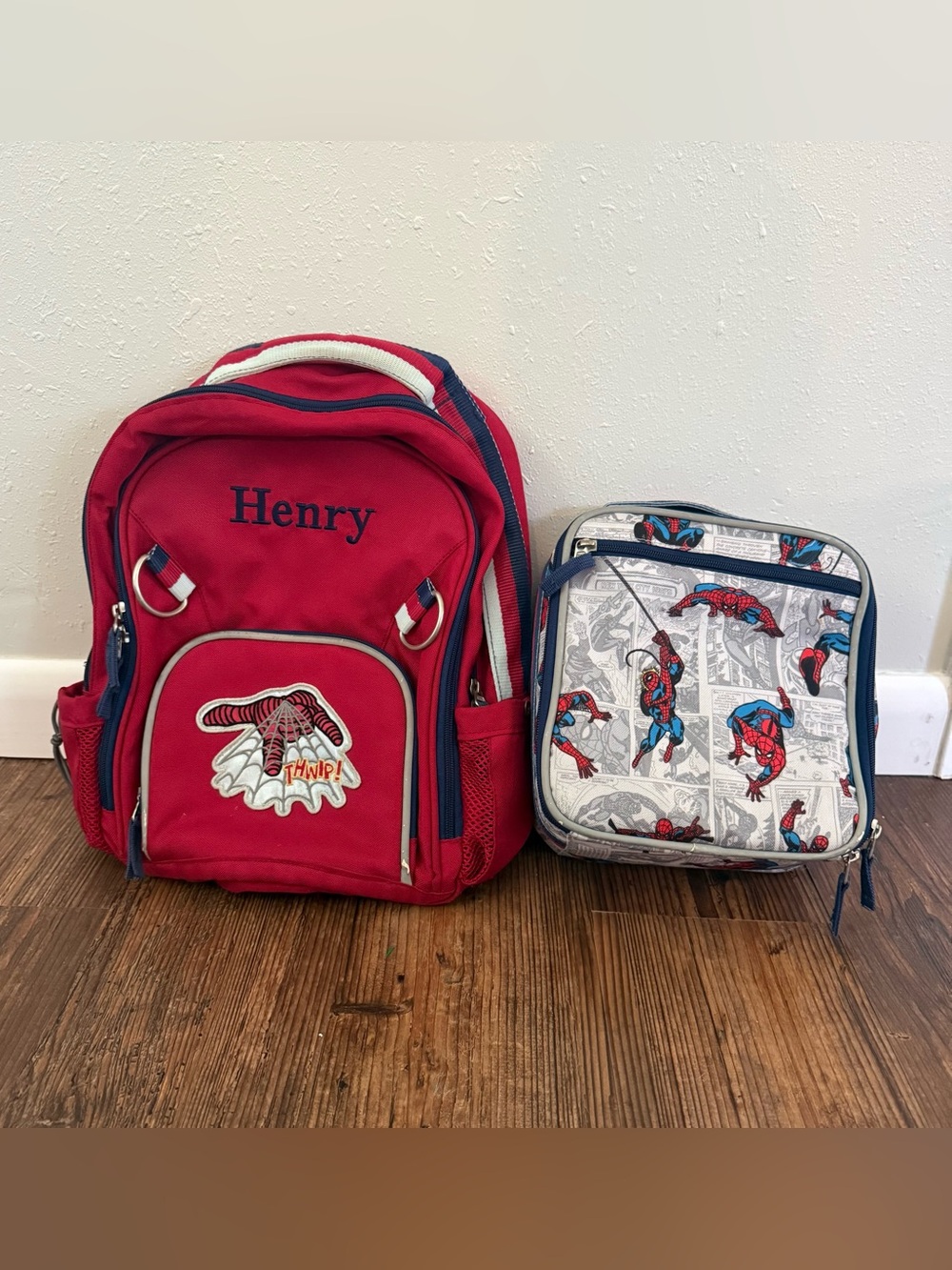 Pottery Barn Spider Man Backpack & Lunch Box “Henry” Preschool Size